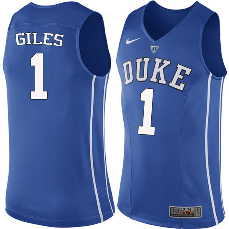Men #1 Harry Giles Duke Blue Devils College Basketball Jerseys-Blue - Click Image to Close